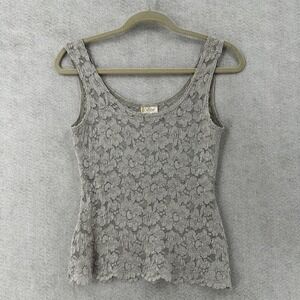 Kay Celine Lace Tank‎ Top Womens SMALL Off White Layering Blouse Shirt Camisole